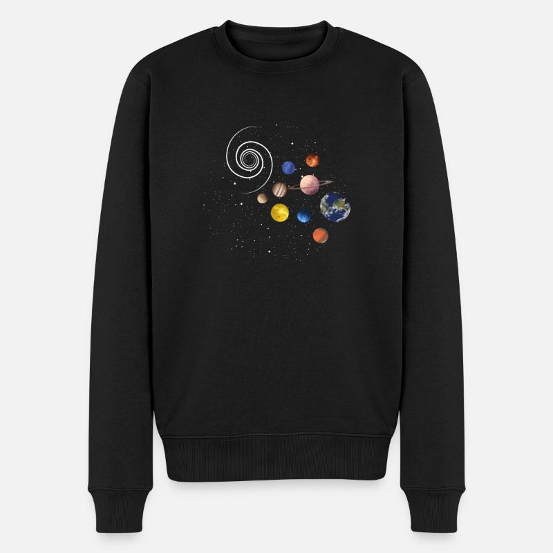 Astronomie - Männer Premium Bio Pullover - Schwarz