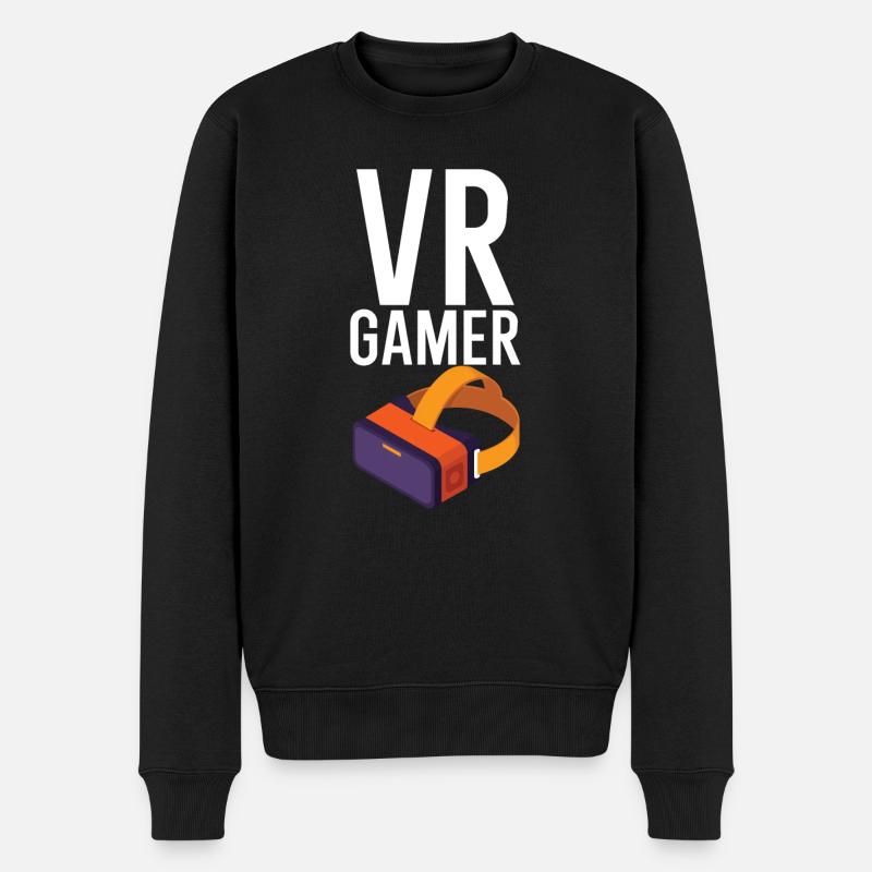 VR Gamer - Männer Premium Bio Pullover - Schwarz