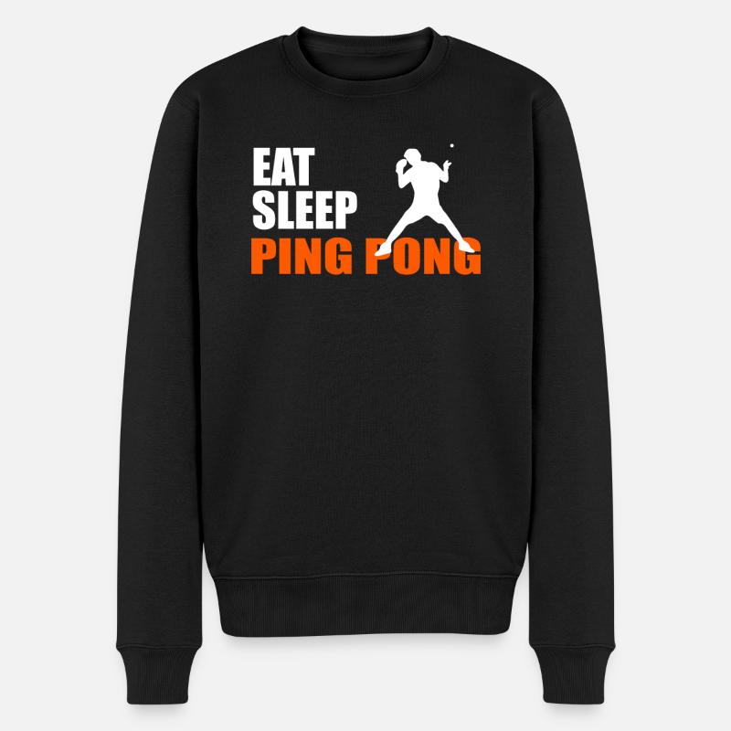 EAT. SLEEP. PING PONG. REPEAT. - Men's Premium Organic Jumper - black