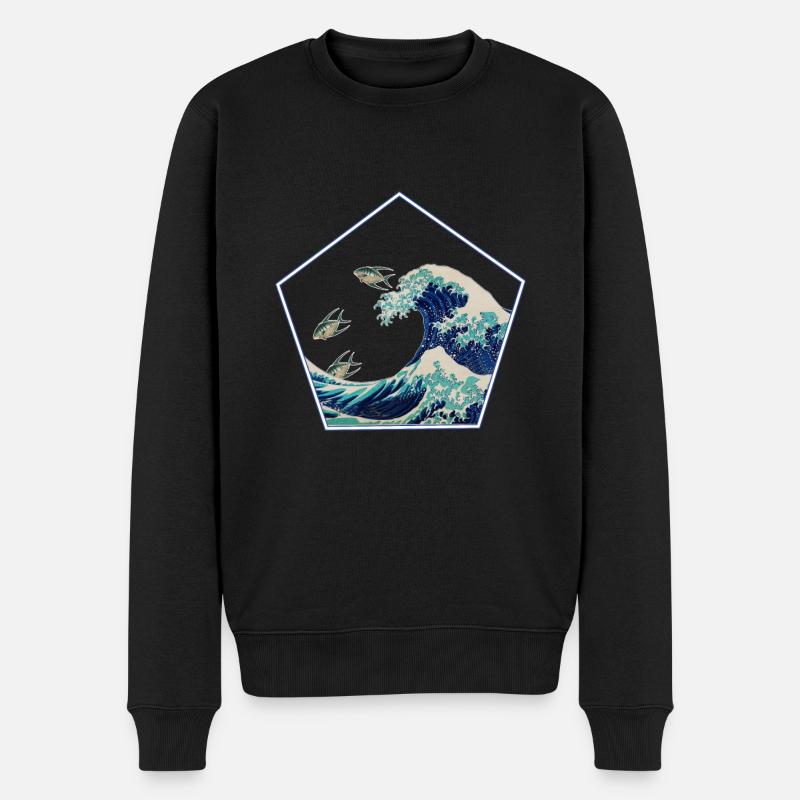 Grande vague - Pull Premium bio Homme - noir