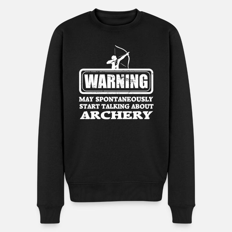 Bogenschießen Bogenschütze Archery Arrow Pfeil - Männer Premium Bio Pullover - Schwarz