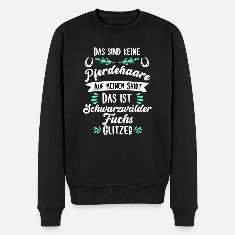 Lustiges Schwarzwälder Fuchs Pferd Geschenk - Männer Premium Bio Pullover - Schwarz