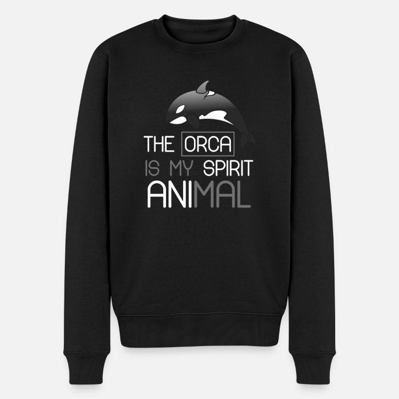 Orca - Männer Premium Bio Pullover - Schwarz