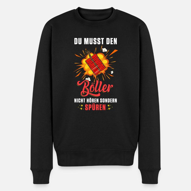 Pyrotechniker Pyro Feuerwerk Feuerwerker Böller - Männer Premium Bio Pullover - Schwarz