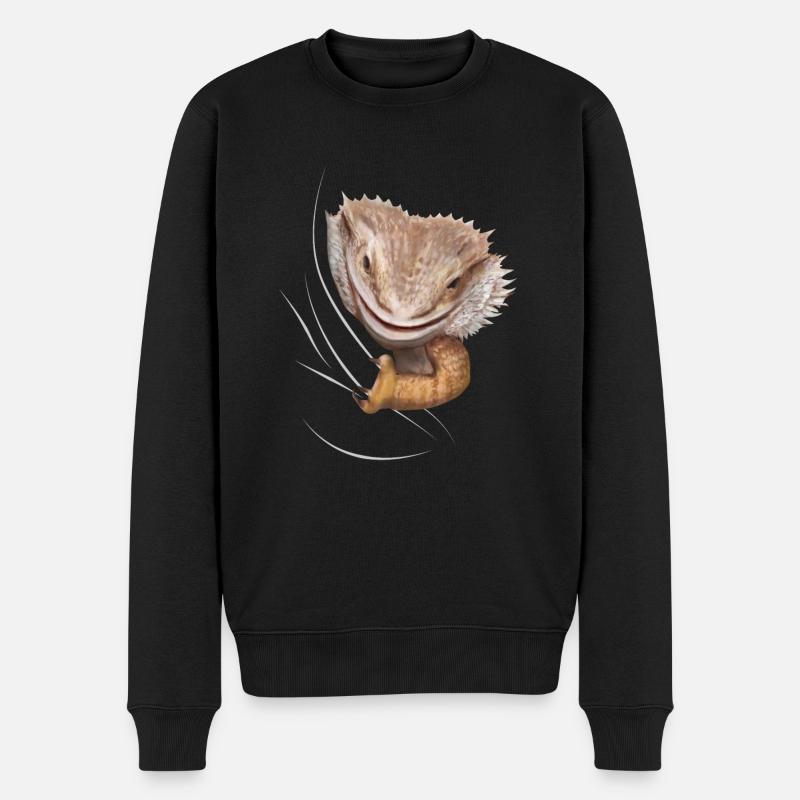 Bartagame Echse Bartagamen Bartagamenliebhaber - Männer Premium Bio Pullover - Schwarz