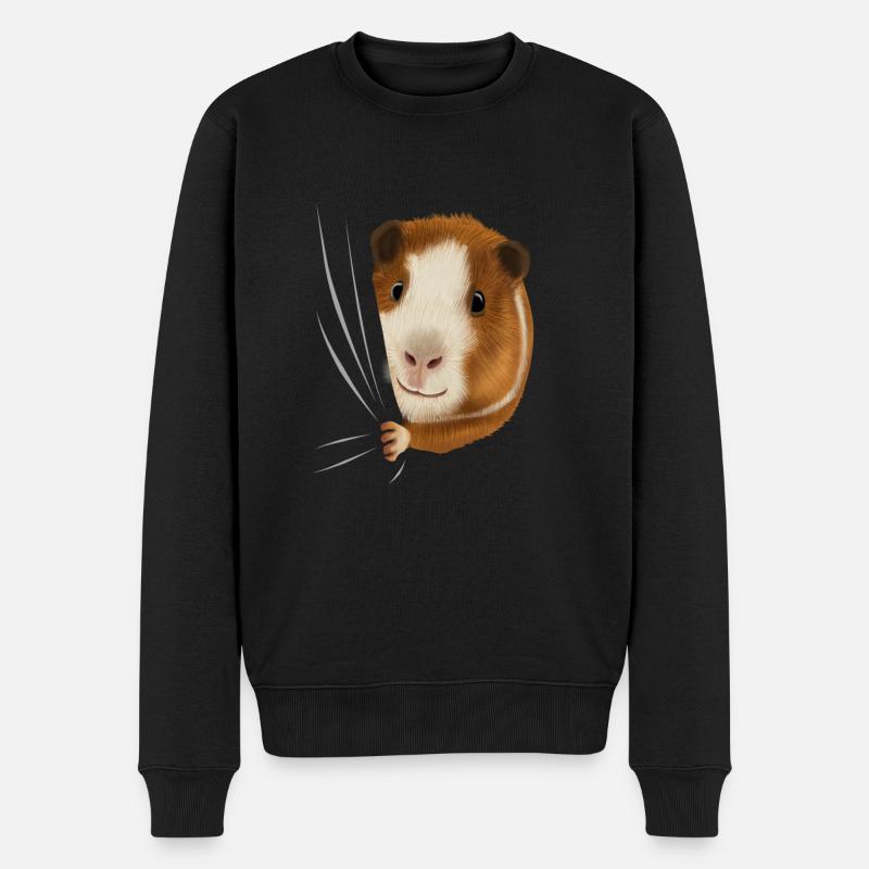 Meerschweinchen Meerschweinchenliebhaber Geschenk - Männer Premium Bio Pullover - Schwarz