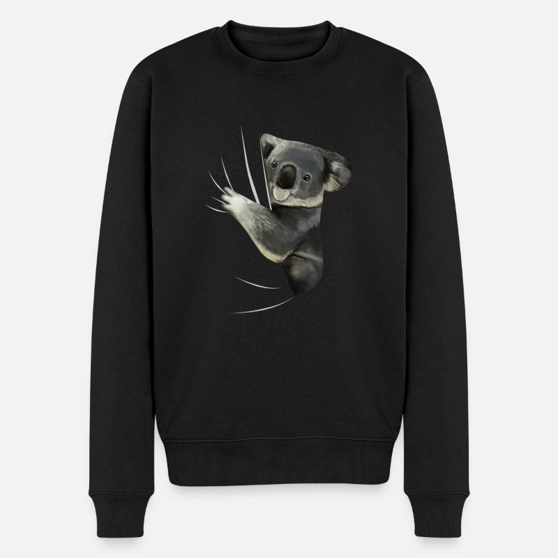 Koala Bär Koala Bären Koalaliebhaber Geschenk - Männer Premium Bio Pullover - Schwarz