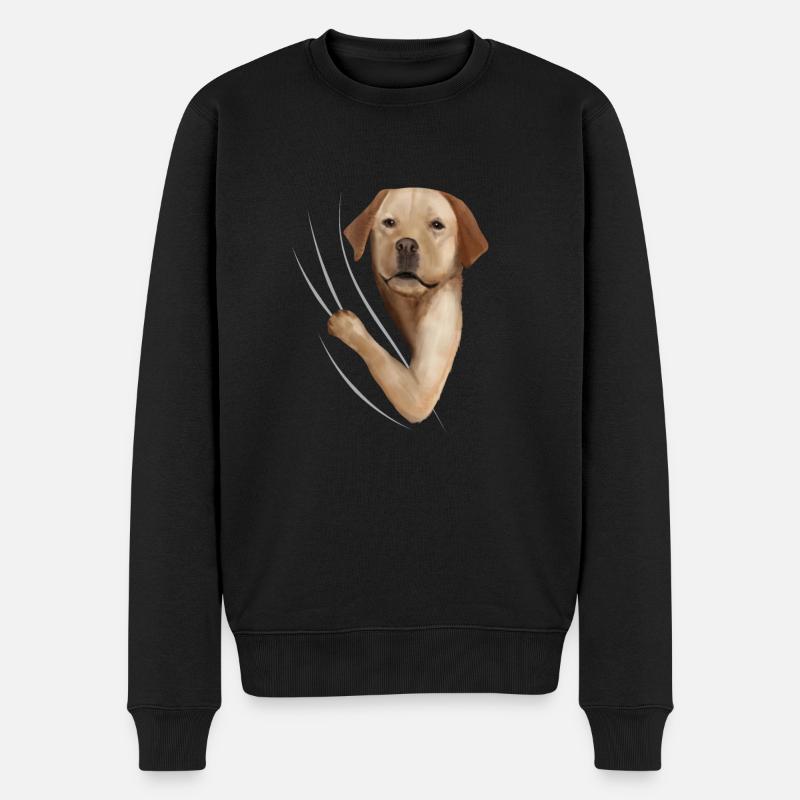 Labrador Retriever Labby Liebhaber Geschenk - Männer Premium Bio Pullover - Schwarz