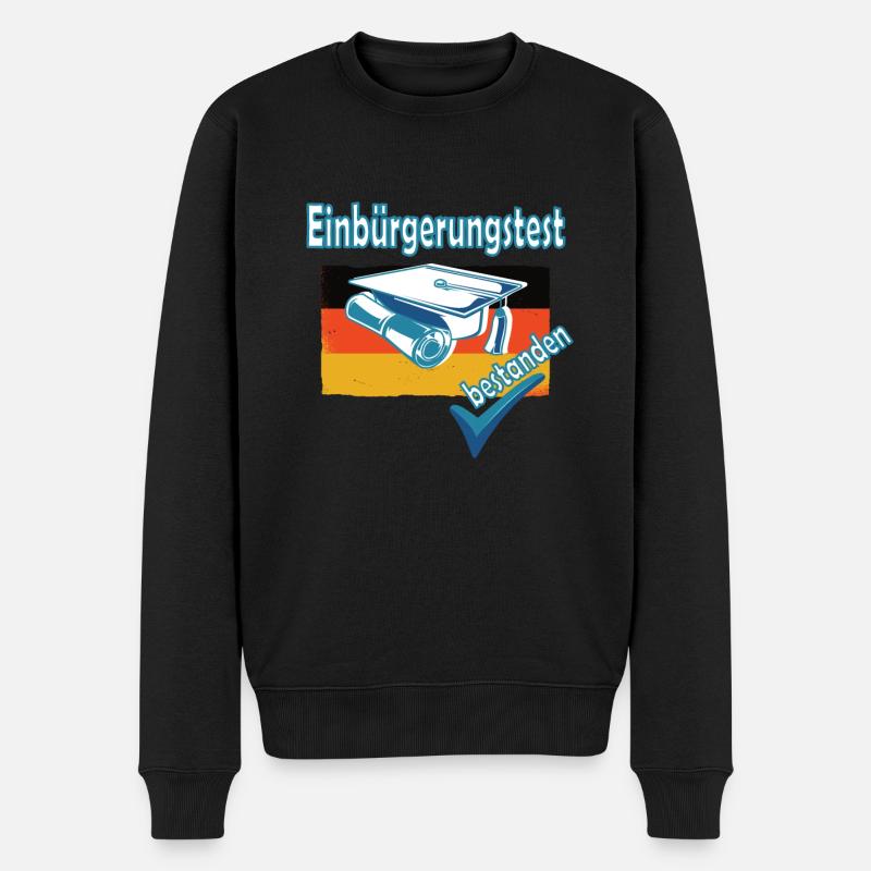Integrationskurs Deutsch Einbürgerung Geschenk - Männer Premium Bio Pullover - Schwarz