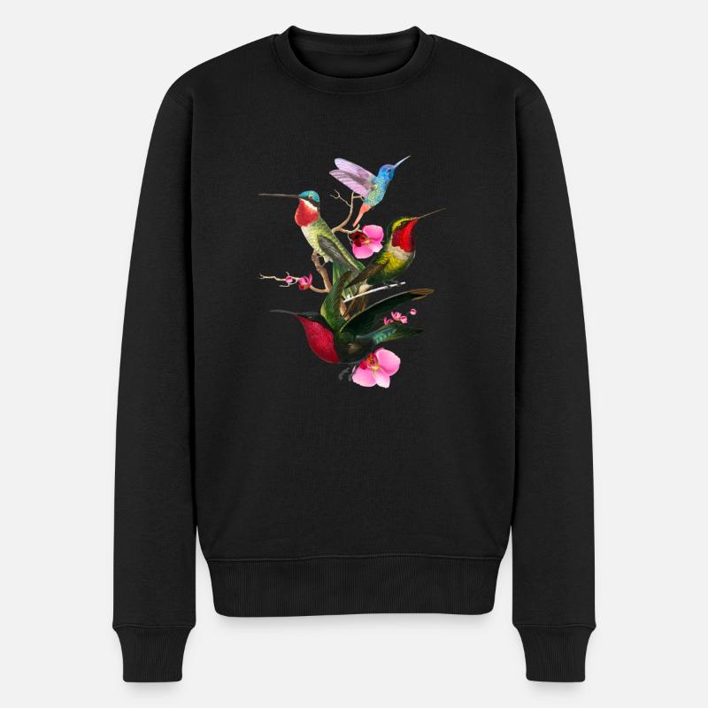 Kolibri Vogel Liebhaber Tropische Vögel Beobachter - Männer Premium Bio Pullover - Schwarz