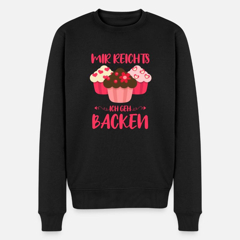 Mir reichts ich geh backen - Bäcker Bäckerei - Männer Premium Bio Pullover - Schwarz