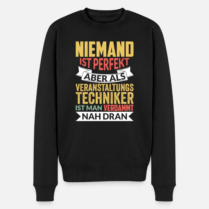 Veranstaltungstechniker Veranstaltungstechnik - Männer Premium Bio Pullover - Schwarz