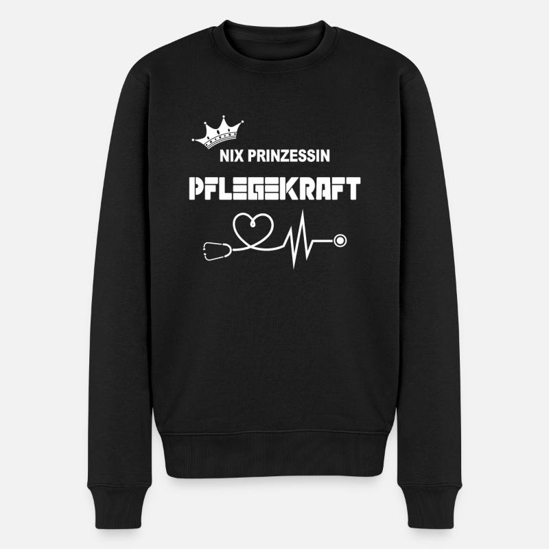 Altenpflegerin Pflegedienst Pflegehelferin Pflege - Männer Premium Bio Pullover - Schwarz
