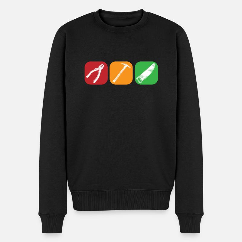 Heimwerker - Männer Premium Bio Pullover - Schwarz
