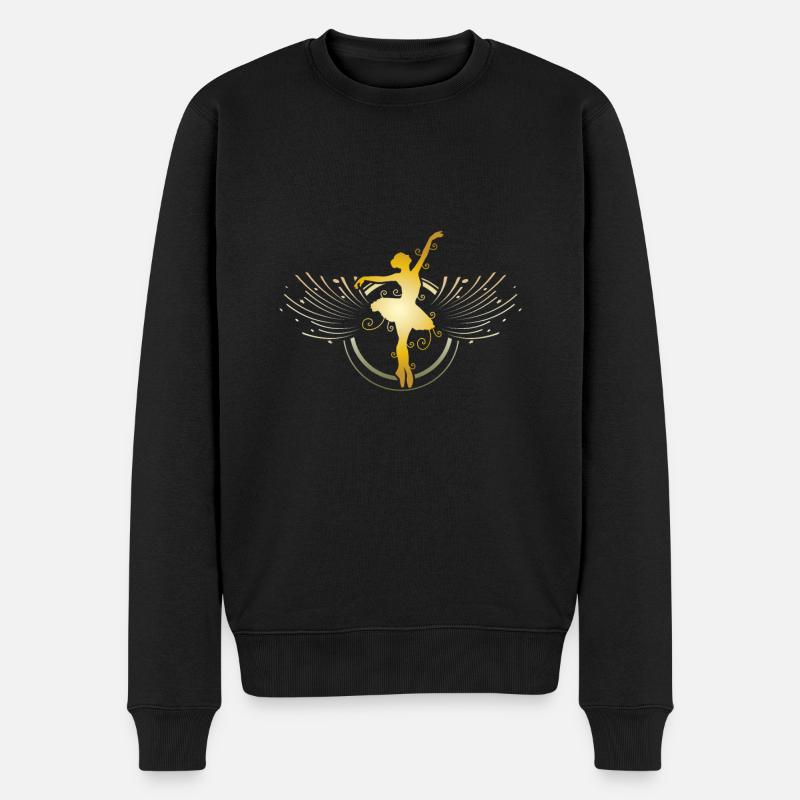 Ballett tänzerin - Männer Premium Bio Pullover - Schwarz