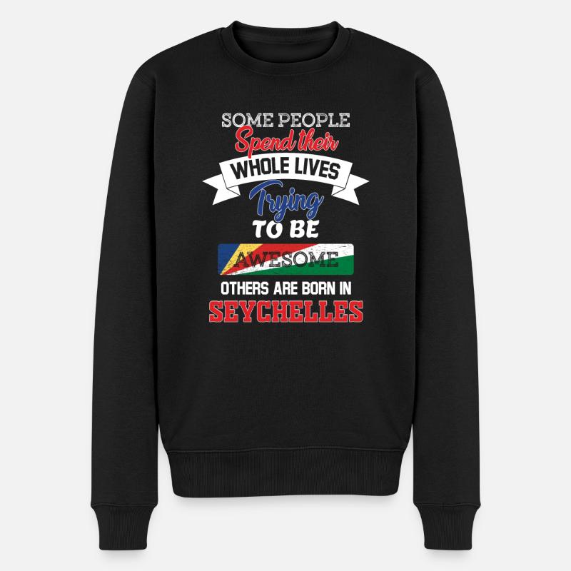 Né aux Seychelles - Pull Premium bio Homme - noir