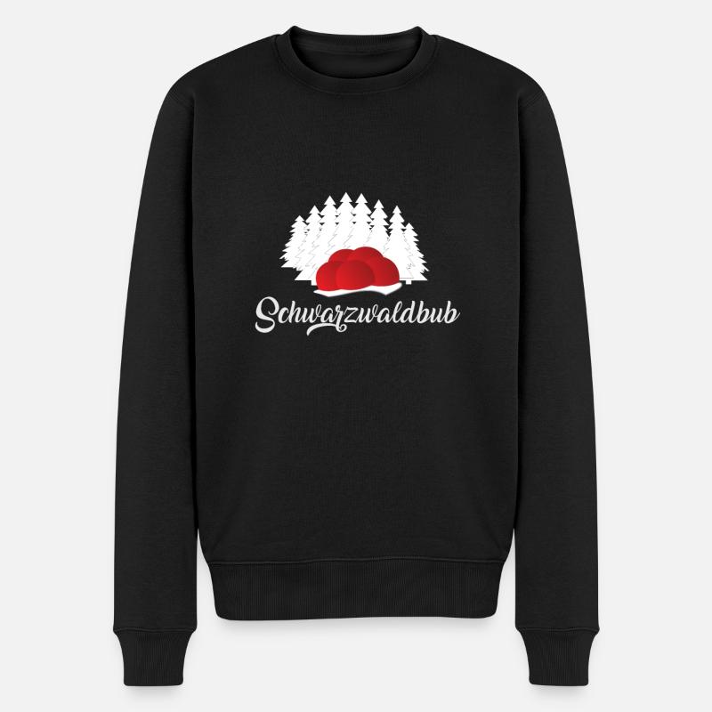 Schwarzwald bollenhut schwarzwaldbub geschenk - Männer Premium Bio Pullover - Schwarz