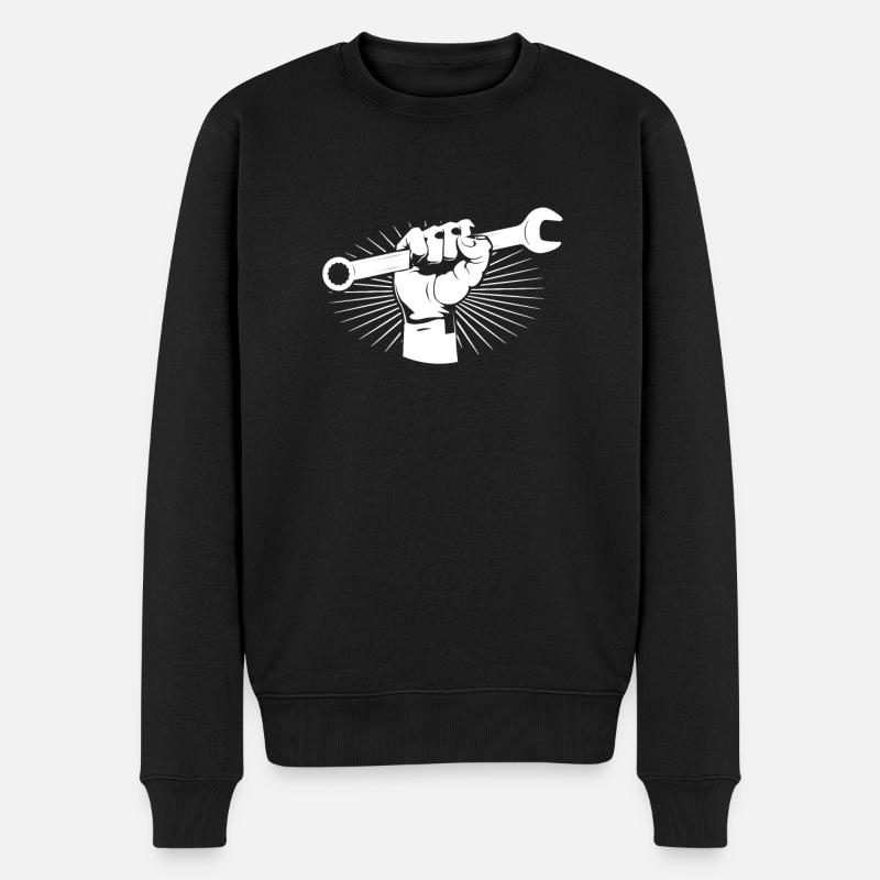Gerüstbauer - Männer Premium Bio Pullover - Schwarz