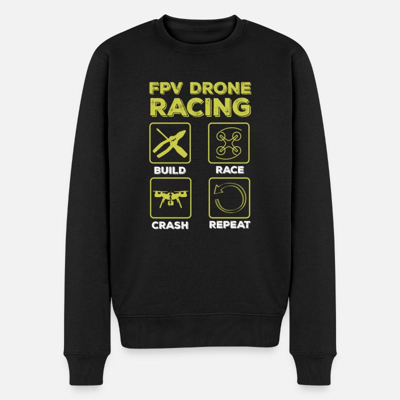 Pilote de drones FPV - Pull Premium bio Homme - noir