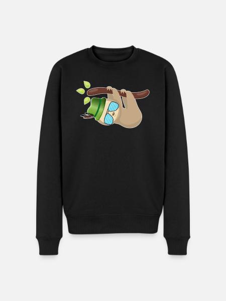 sloth funny animals - Men's Premium Organic Jumper - black