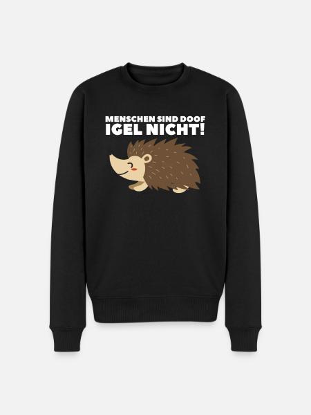 Igel Hedgehog Stacheltier Herbst Geschenk - Männer Premium Bio Pullover - Schwarz