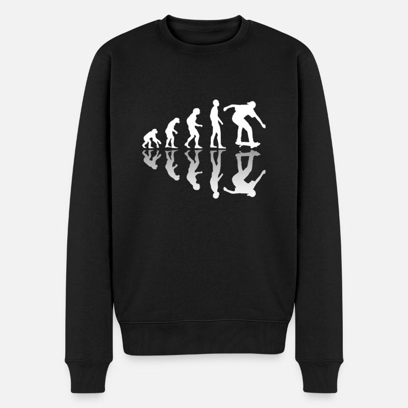 Skateboard Evolution Skater Skating - Pull Premium bio Homme - noir