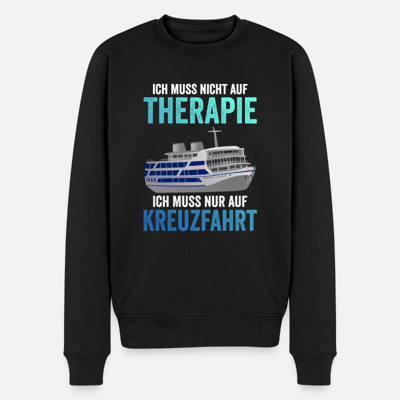 Kreuzfahrer Kreuzfahrtschiff Geschenkidee - Männer Premium Bio Pullover - Schwarz