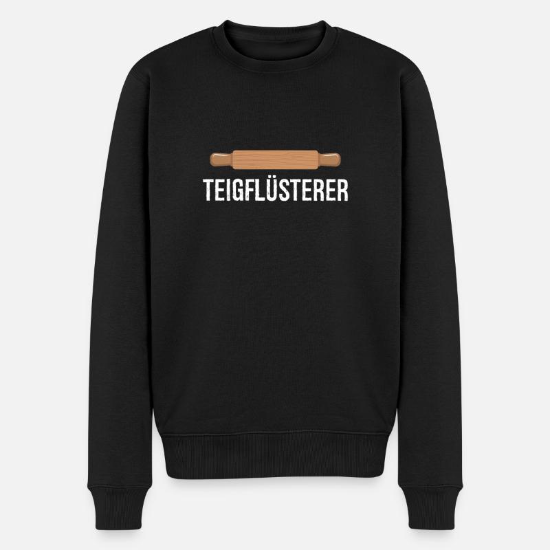 Teigflüsterer - Bäckerei - Männer Premium Bio Pullover - Schwarz