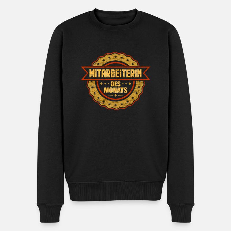 Mitarbeiterin Des Monats - Männer Premium Bio Pullover - Schwarz