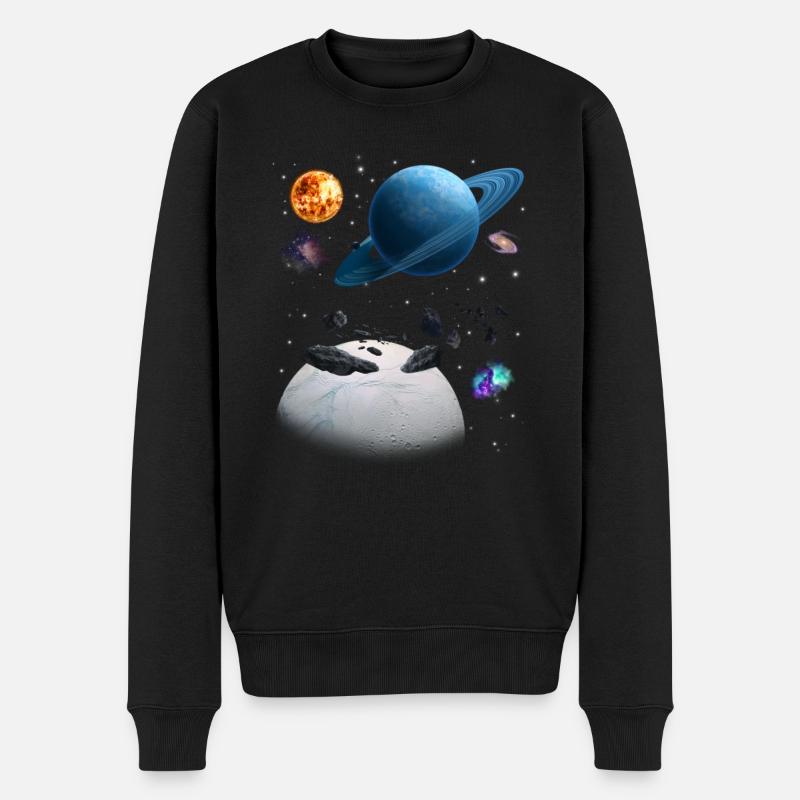 Universum - Männer Premium Bio Pullover - Schwarz