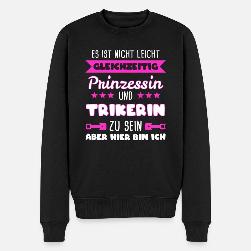 Trike Triker Trikerin Mädchen Geschenk - Männer Premium Bio Pullover - Schwarz