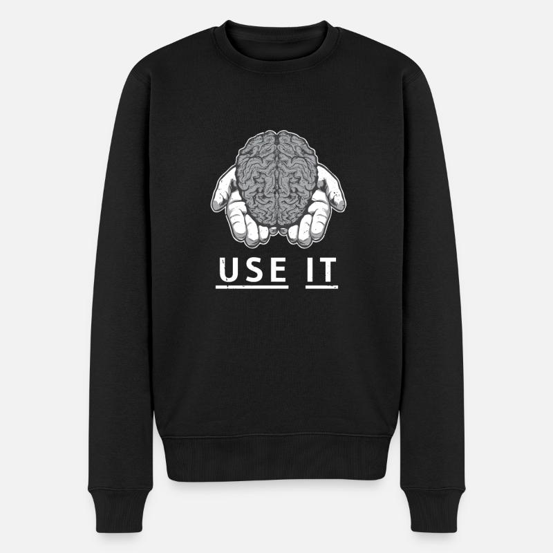 Use it - Männer Premium Bio Pullover - Schwarz