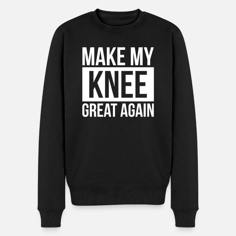 Rendre mon genou bien à nouveau Opération Knie - Pull Premium bio Homme - noir