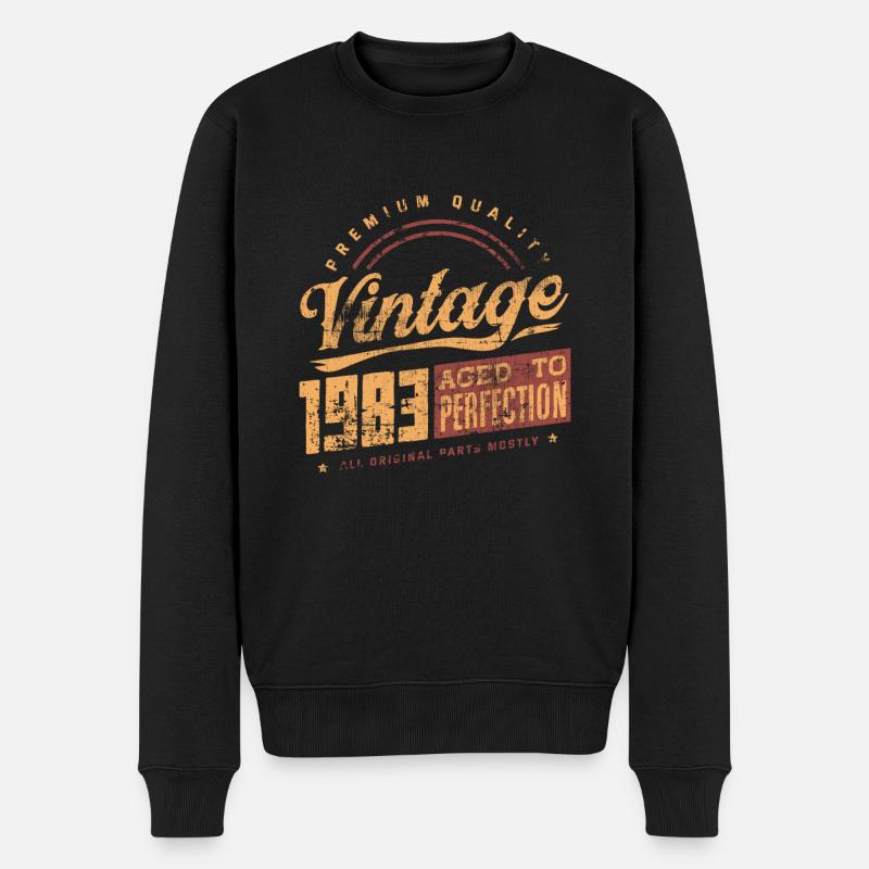 Anniversaire né en 1983 - Pull Premium bio Homme - noir