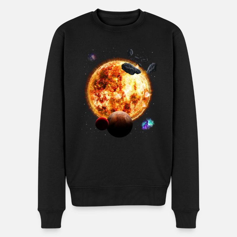 Sonnensystem - Männer Premium Bio Pullover - Schwarz