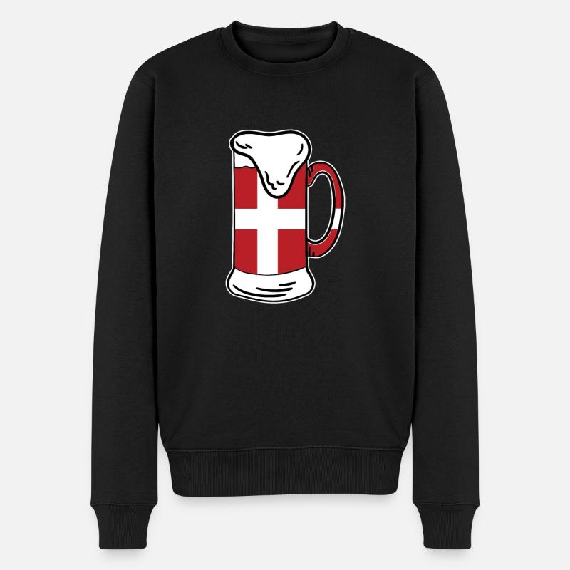 Dänemark - Männer Premium Bio Pullover - Schwarz