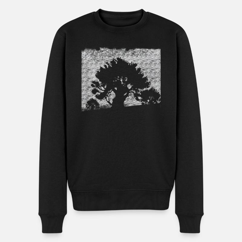 Arbres dans la forêt Écologiquement durable - Pull Premium bio Homme - noir