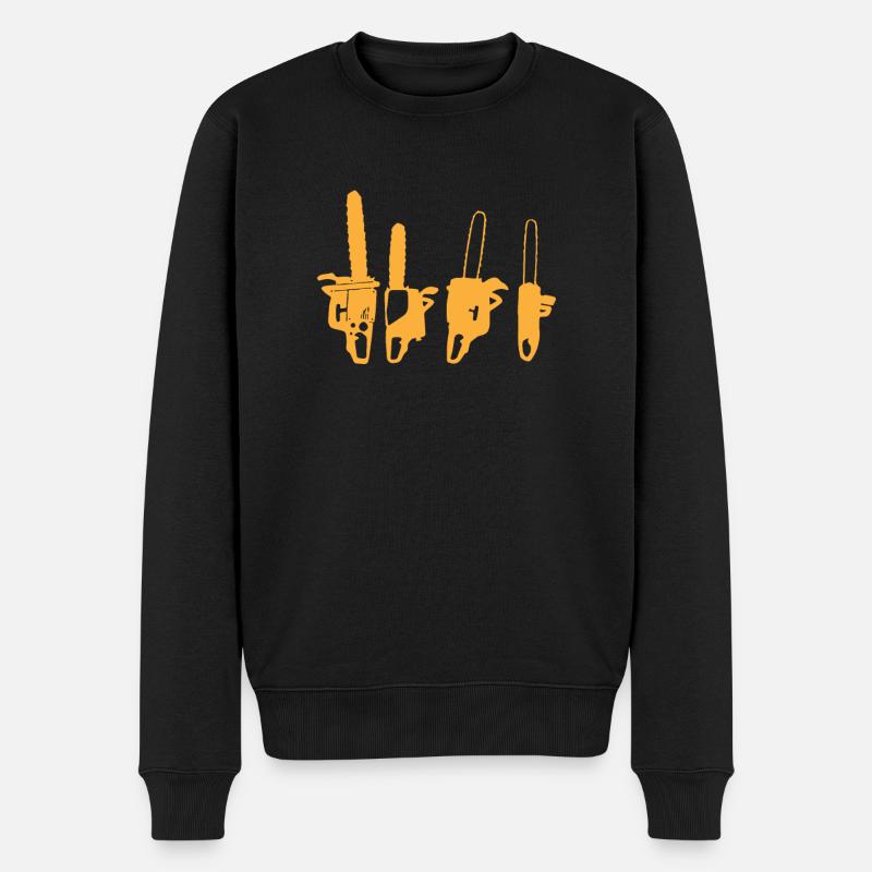 Holzfäller - Männer Premium Bio Pullover - Schwarz