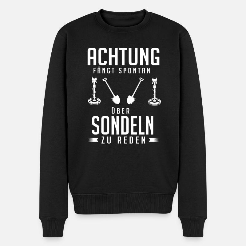 Sondeln Sondler Sondengänger Geschenk - Männer Premium Bio Pullover - Schwarz