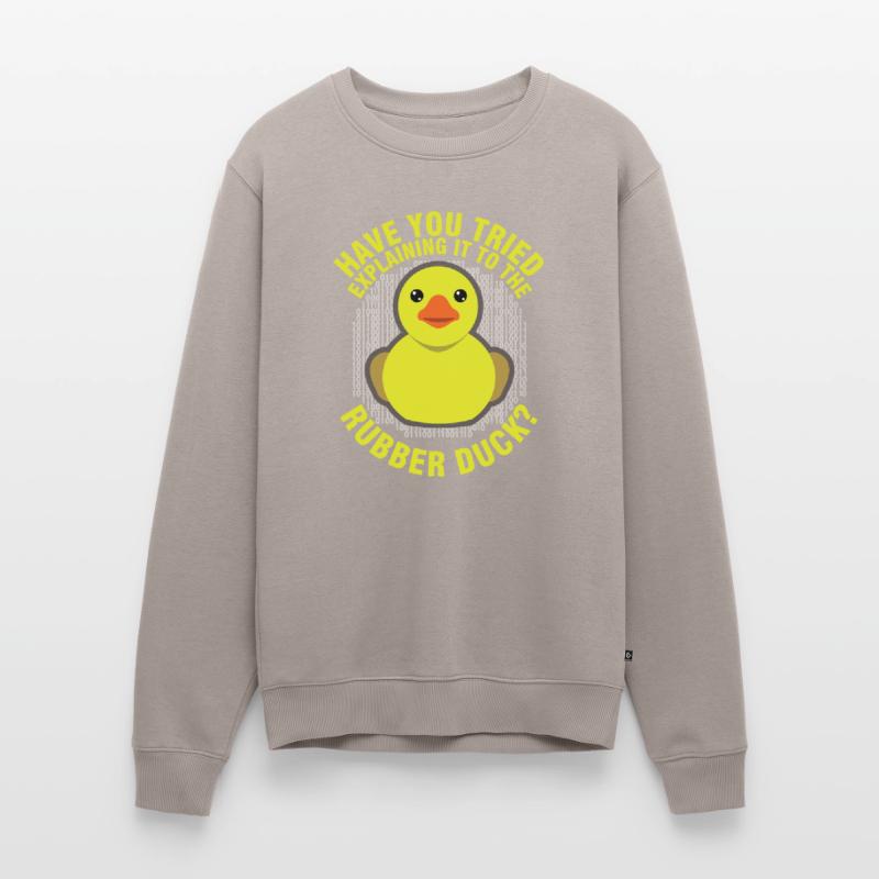 Funny Programming Rubber Duck for Debug Debugger Men's Premium Organic Jumper