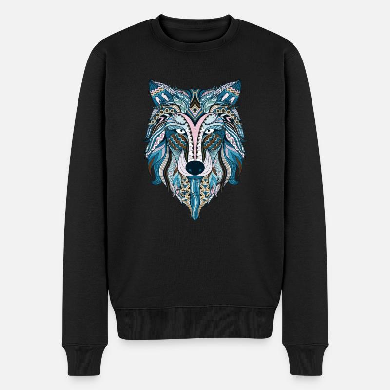 Loups loups - Pull Premium bio Homme - noir