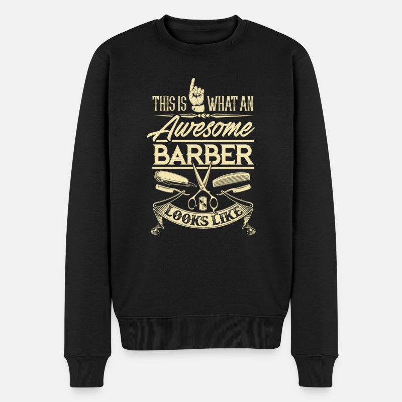 Coiffeur Coiffeur Coiffeur Barbier - Pull Premium bio Homme - noir