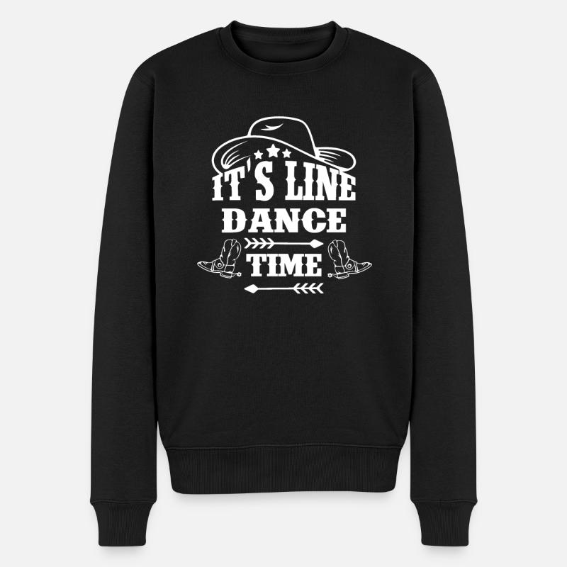 Line dance cowboy hat - line dance group - Men's Premium Organic Jumper - black