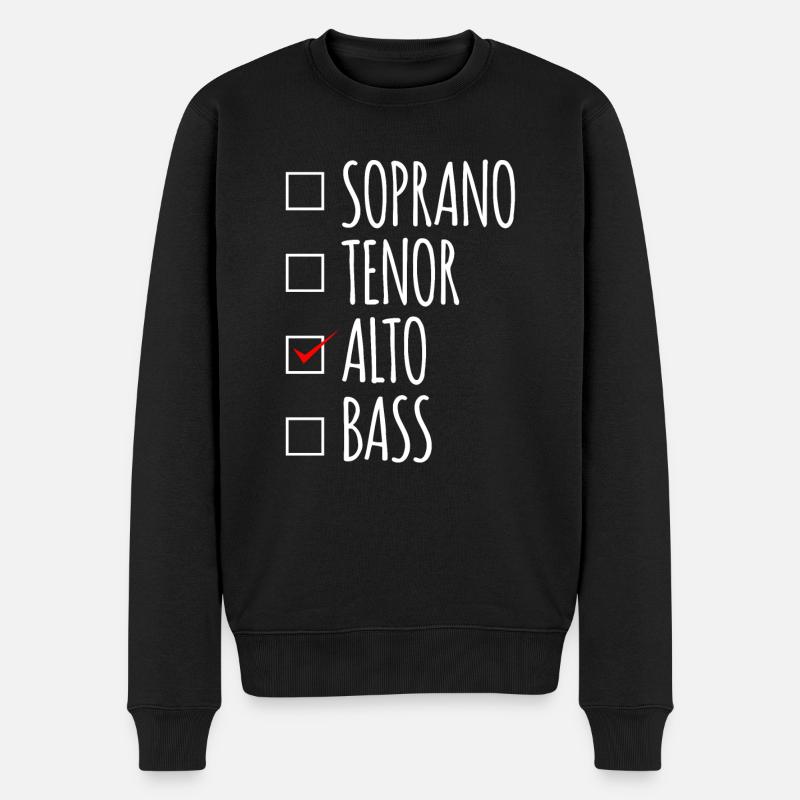 Voix de choeur de basse soprano ténor alto - Pull Premium bio Homme - noir