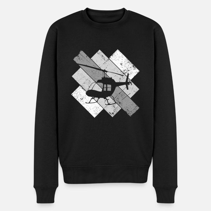 Helicopter pilot rescue pilot - Men's Premium Organic Jumper - black