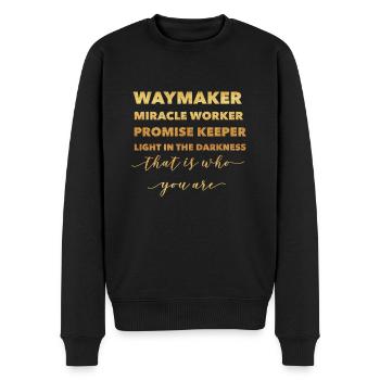 Waymaker & Vêtements chrétiens - Pull Premium bio Homme - noir - Devant - Nico (187cm)