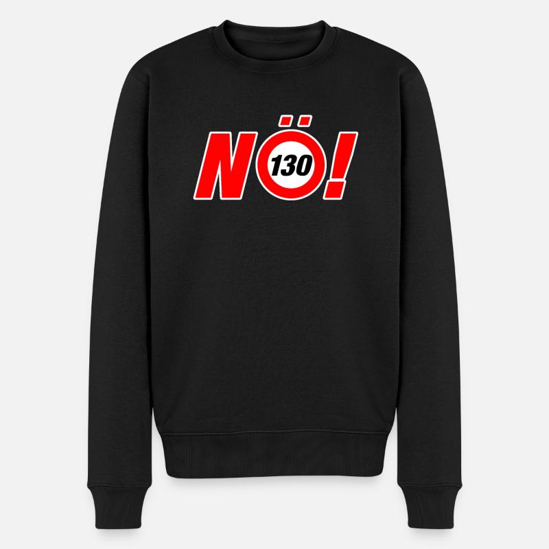 Nö 130km/h Kein Tempolimit auf der Autobahn - Männer Premium Bio Pullover - Schwarz