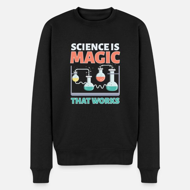 Science Is Magic Science Nerd - Men's Premium Organic Jumper - black