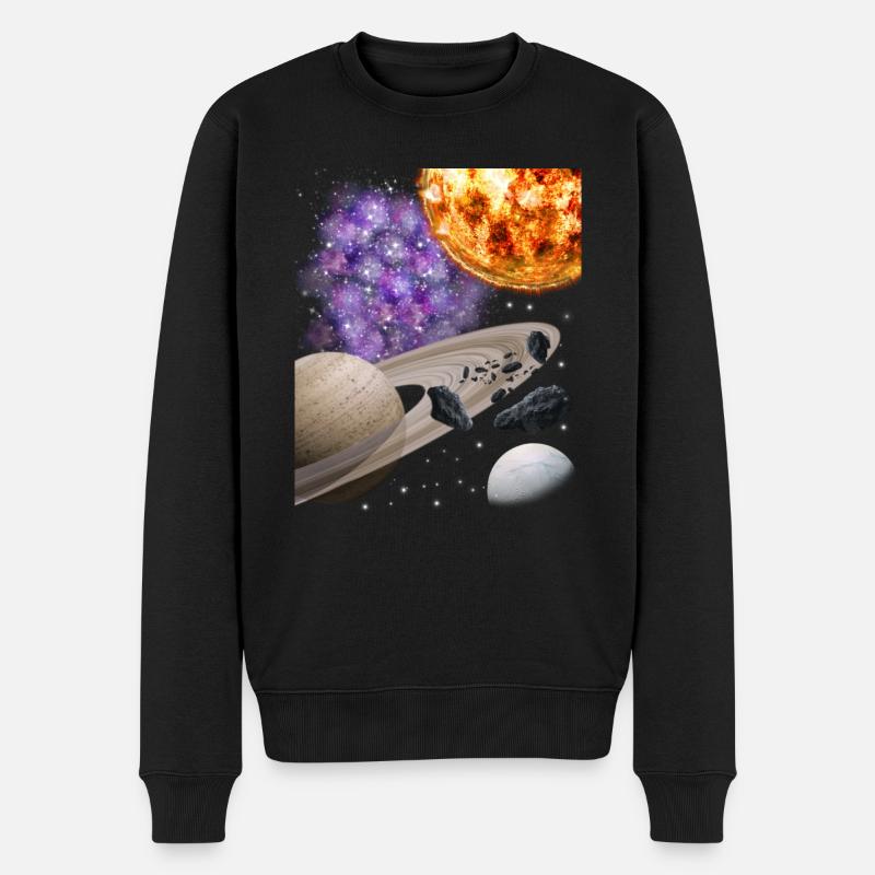 Universum - Männer Premium Bio Pullover - Schwarz