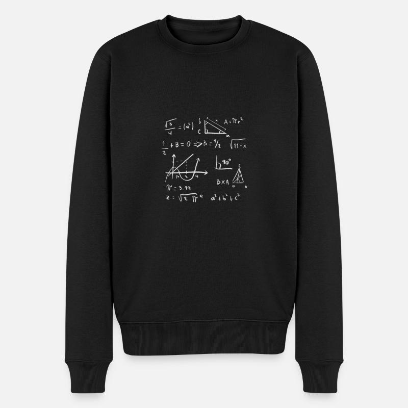 Bekannte Mathematik Formeln Gleichungen - Männer Premium Bio Pullover - Schwarz